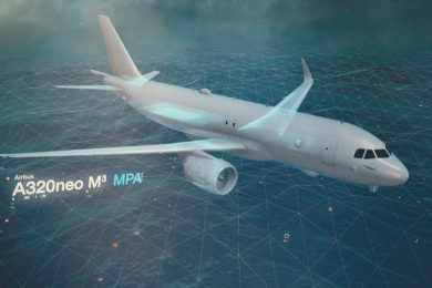 A Airbus apresentou quatro ideias de versões militares para o A320, como o M³ MPA, de patrulha marítima (Airbus)
