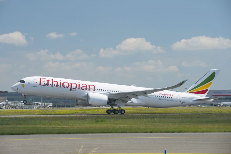 A Ethiopian iniciou suas operações com o A350 a partir de 2016 (Airbus)