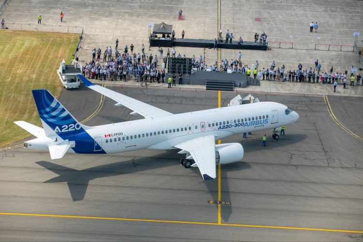 Era Bombardier CS300, agora é Airbus A220-300 (Airbus)