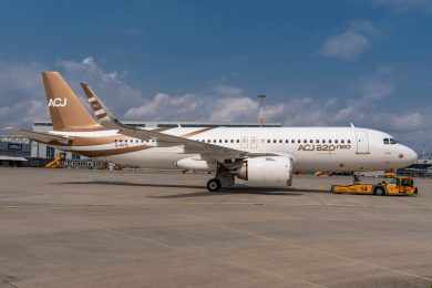 O ACJ320neo pode percorrer até 11.000 km, quase o dobro da autonomia do modelo comercial (Airbus)