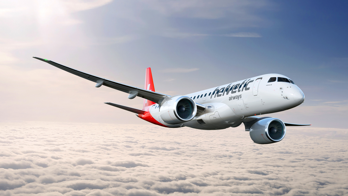 O pedido da Helvetic Airways por 12 aeronaves é avaliado em US$ 730 milhões (Embraer)