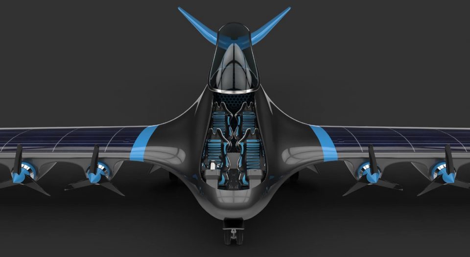 O avião movido a hidrogênio é projetado para transportar 4 passageiros (Divulgação)