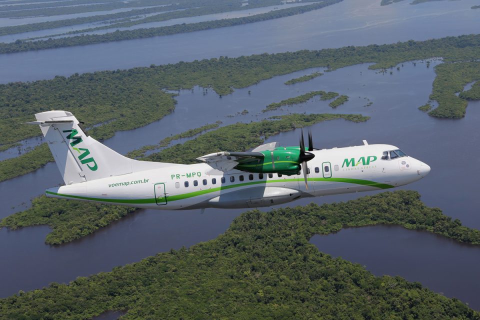 A MAP opera com aeronaves turbo-hélice, como o modelo ATR 42 acima (ATR)