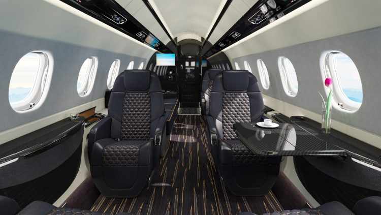 Os jatos da linha Praetor podem ser equipados com o novo interior "Bossa Nova Edition" (Embraer)