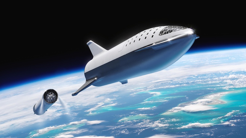 O Starship é como uma evolução dos antigos Ônibus Espaciais da NASA, mas projetado para ir mais longe e levar mais carga (SpaceX)