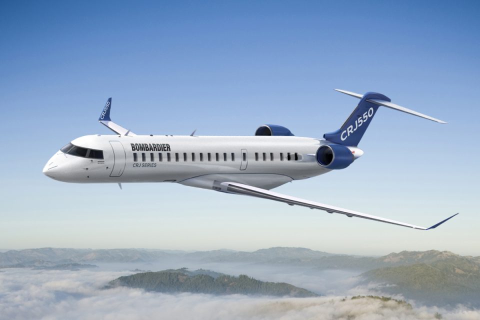 A companhia United Airlines vai receber um total de 50 unidades do novo CRJ550 (Bombardier)