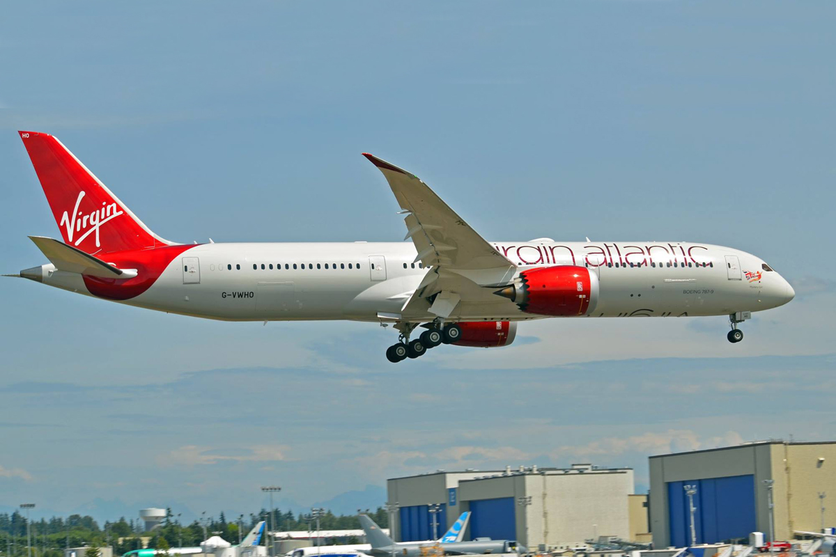 Os voos da Virgin para São Paulo será operados com jatos Boeing 787-9 Dreamliner (Divulgação)