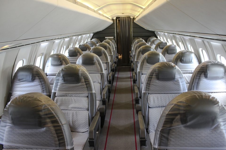 A cabine do Concorde era simples e não tinha muito espaço: a maioria dos modelos de série foi configurado com 100 assentos (Kurkoe/Creative Commons)