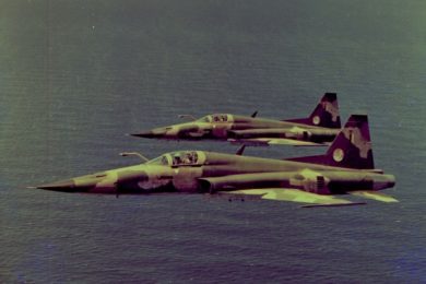 O principal caça da FAB nos anos 1980 era o F-5 Tiger II, adquiridos a partir de 1973 (FAB)