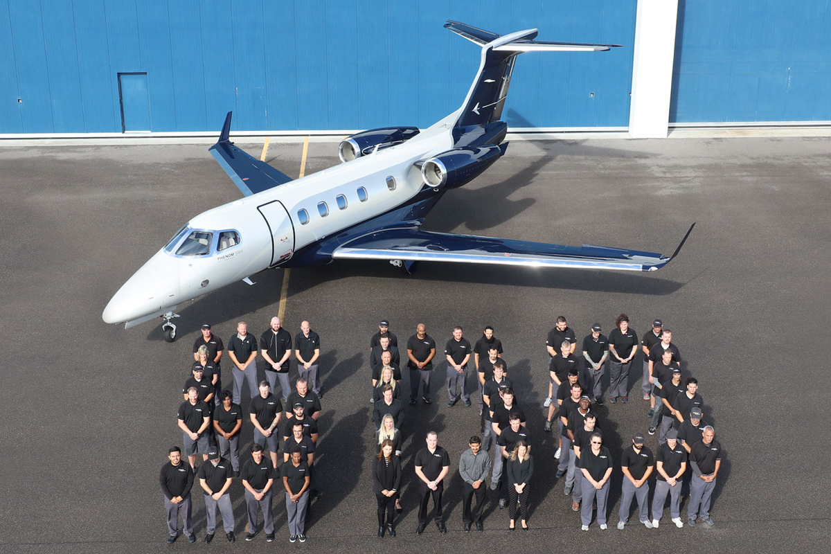 Embraer entrega 500° jato executivo Phenom 300