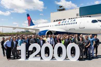 Airbus atinge a marca de 12 mil aviões entregues em 45 anos