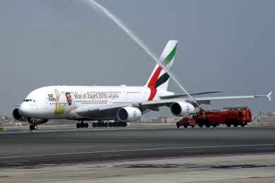 Emirates Airline coloca o A380 em voo regular de apenas 75 minutos