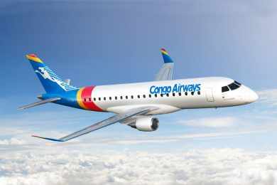 Congo Airways encomenda dois jatos E175 da Embraer
