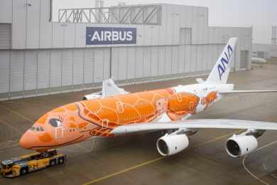 Último A380 da ANA voa para o Japão um ano após ser entregue
