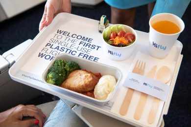 Hi Fly é a primeira companhia do mundo com voos livres de plástico