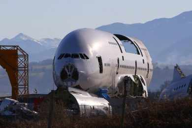 Um dos primeiros A380 desmanchados