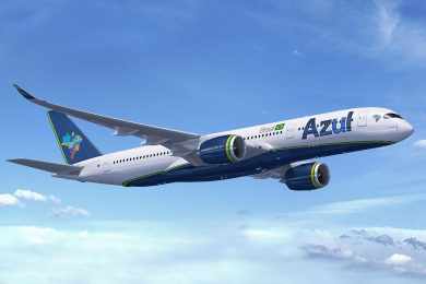 Primeiro Airbus A350-900 da Azul está a caminho do Brasil