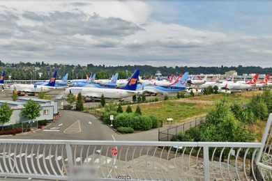 Por que o Google não mostra imagens de satélite dos 737 Max aterrados?