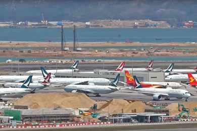 Tráfego aéreo rastreado pelo FlightRadar24 mostra queda abrupta nos últimos dias