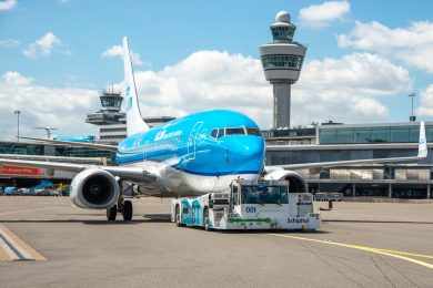 KLM inicia testes de taxiamento sustentável de aeronaves em Amsterdã
