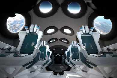 Virgin Galactic mostra o interior de sua espaçonave turística
