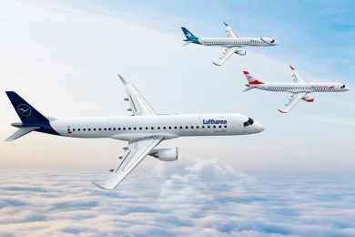 Jatos da Embraer lideram retomada de voos de associadas da Lufthansa
