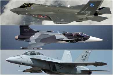 Canadá recebe ofertas de caças F-35, F/A-18E e Gripen E