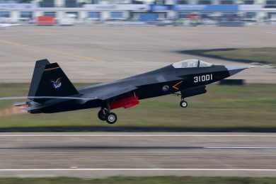 Demonstrador FC-31, que deu origem ao J-35
