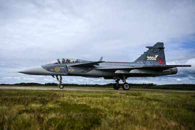 Caça Gripen da força aérea sueca atinge 3.000 horas de voo