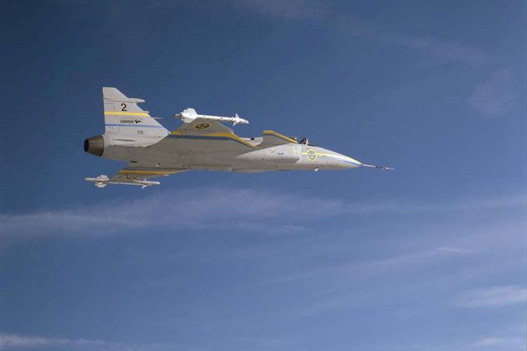 Primeiro protótipo do caça SAAB Gripen