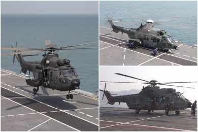 Helicópteros das três forças armadas brasileiras operam no PHM Atlântico