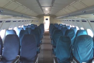 Cabine de passageiros do Tu-154