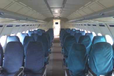 Cabine de passageiros do Tu-154