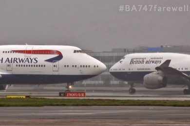 British Airways faz voos de despedida com o Boeing 747