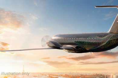 Embraer divulga ilustração do seu futuro avião turboélice de passageiros