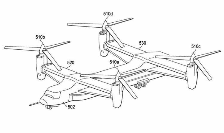 Patente de aeronave tiltrotor biplano