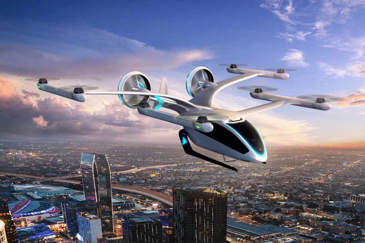 Concepção artística do eVTOL da Embraer (Embraer)