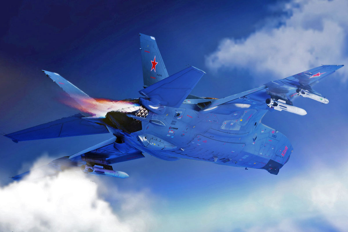 Uma das inúmeras ilustrações que tentam antever o MiG-41 (Alexsander Yartsev)