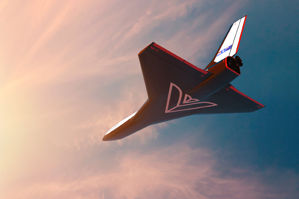 Concepção artística do avião espacial Mk-II Aurora da Dawn Aerospace