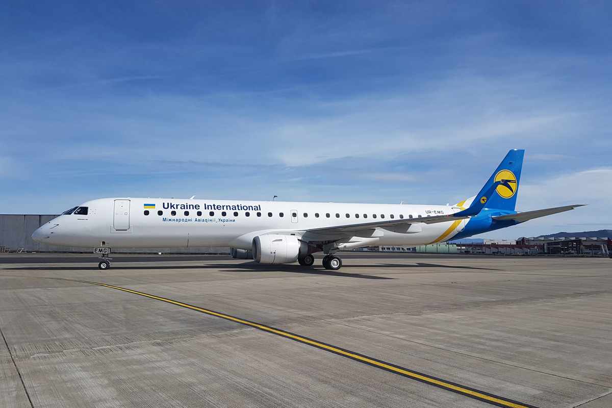 Embraer E195 da Ukraine International Airlines