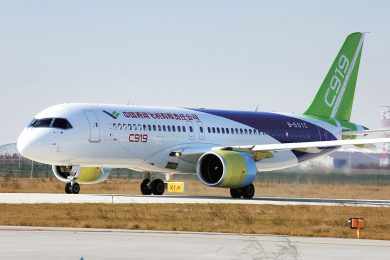 Jato comercial chinês C919 inicia 2022 em meio à atribulações