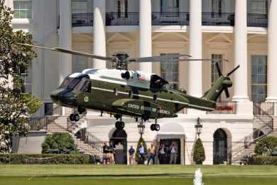 Após queimar grama da Casa Branca, novo helicóptero do presidente Joe Biden está perto de estrear