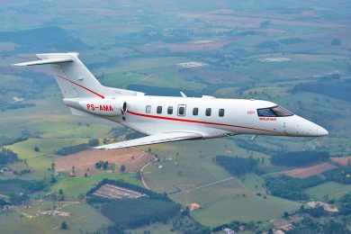 Jato executivo suíço Pilatus PC-24 participará da feira Labace em agosto