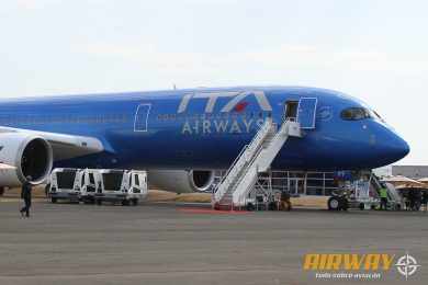 ITA Airways introduz o A350 na rota Roma-São Paulo