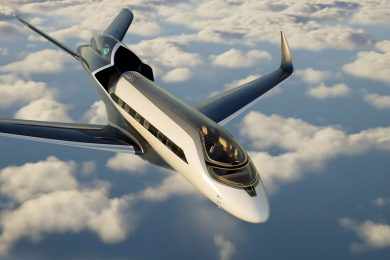 Conceito de jato pilotado por IA da Embraer