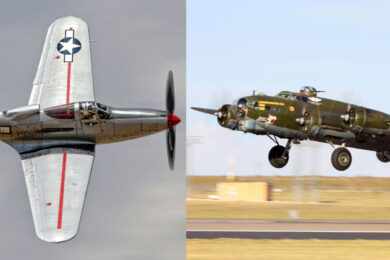 Vídeo mostra o que restou dos aviões B-17 e P-63 que se chocaram no ar nos EUA
