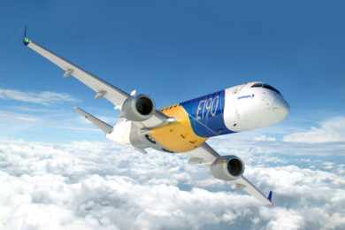 Jato Embraer 190 será usado pelo time do Palmeiras