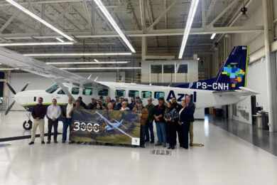 Azul Conecta recebe o 3.000º turboélice Caravan produzido pela Cessna