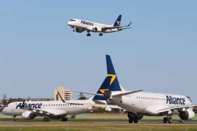 Jatos E190 da Embraer operando com a Alliance
