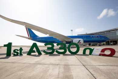 ITA recebe seu primeiro A330neo que voará para o Brasil